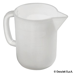 Prozirna posuda, baždarena za miješanje ulja